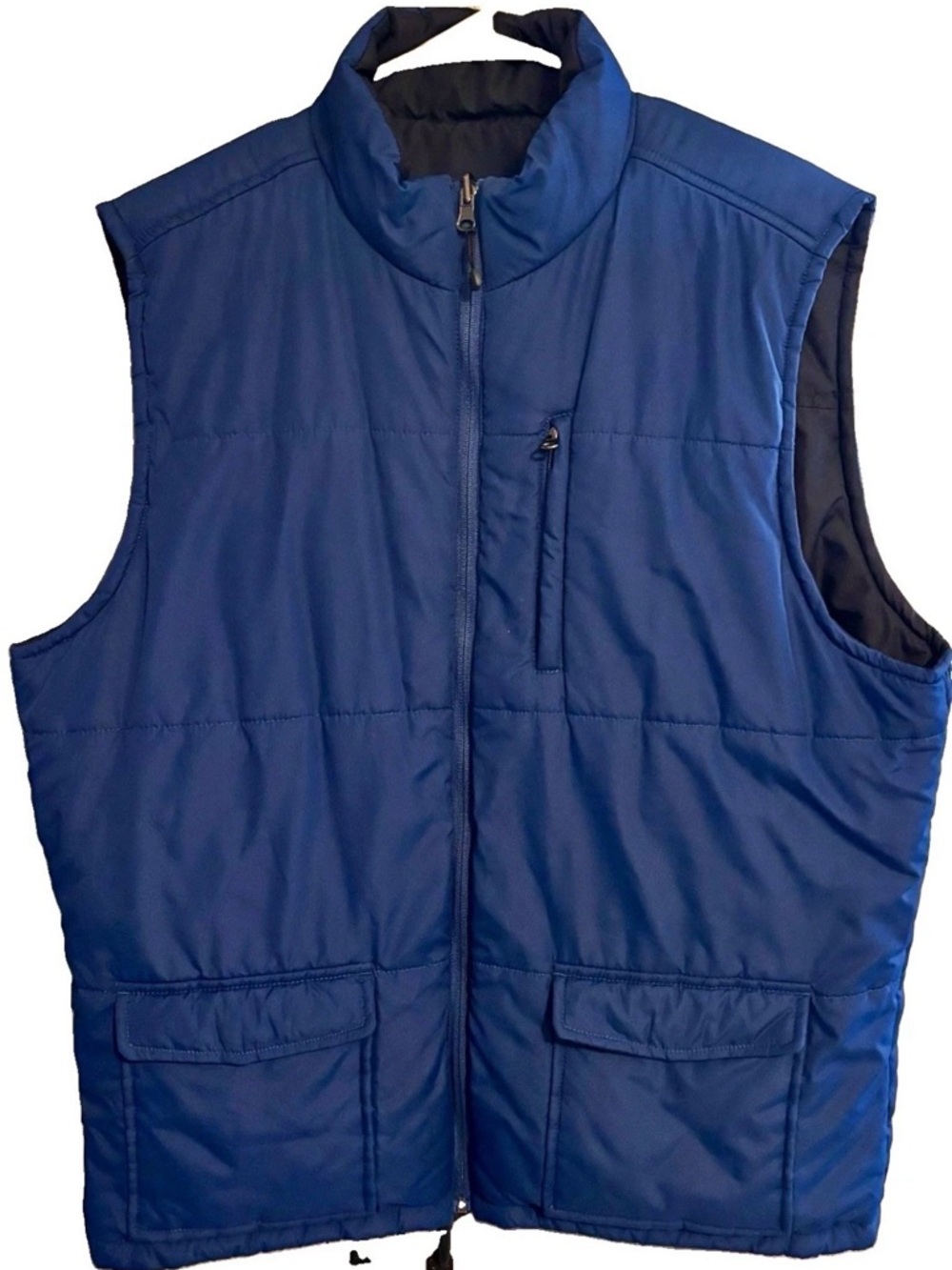 Izod Reversible Quilted Puffer Vest Men’s L Blue